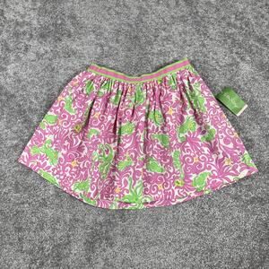 Lilly Pulitzer Skirt Womens Size 10 Pleated‎ Preppy Pink Dahlia Poplin NWT